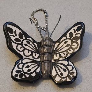 Handmade Pottery Butterfly Ornament